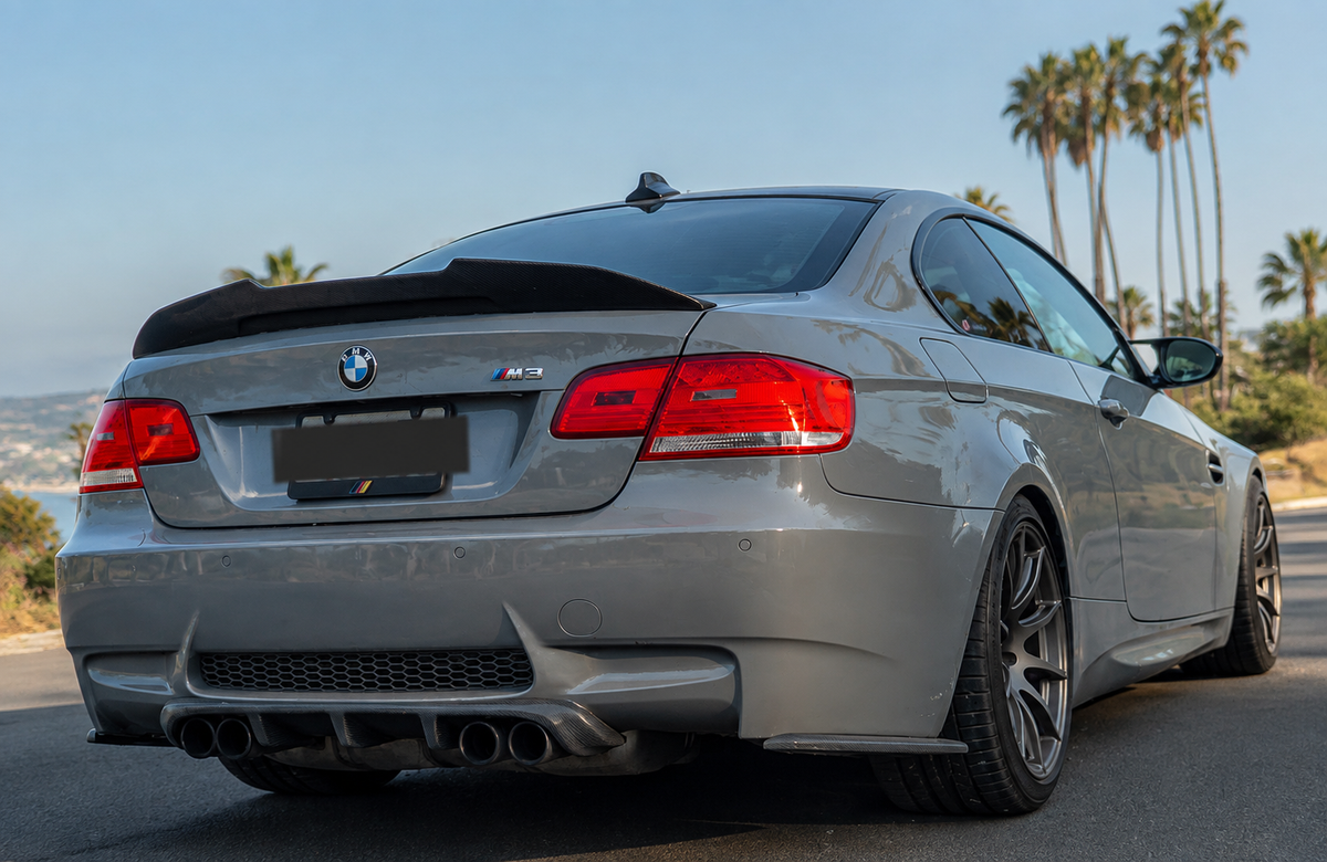 BMW E92 M3 PSM Style Trunk Spoiler — Carbon Fiber