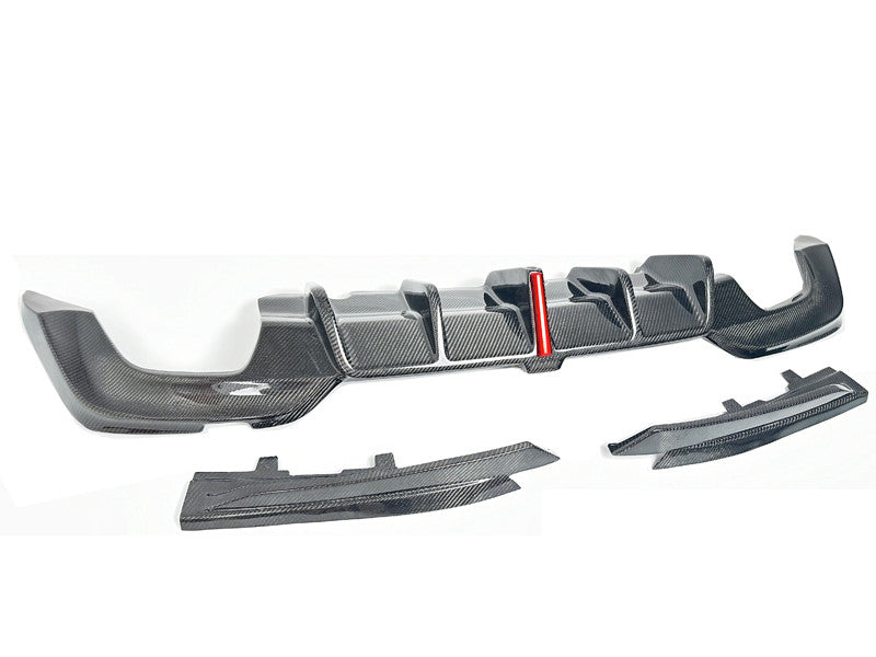 G20 Pre-LCI 3 Series Carbon Fiber Rear Diffuser with LED 3rd Brake Light