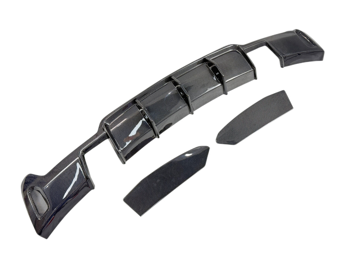 F30 3 Series MAD Style Carbon Fiber Rear Diffuser Set