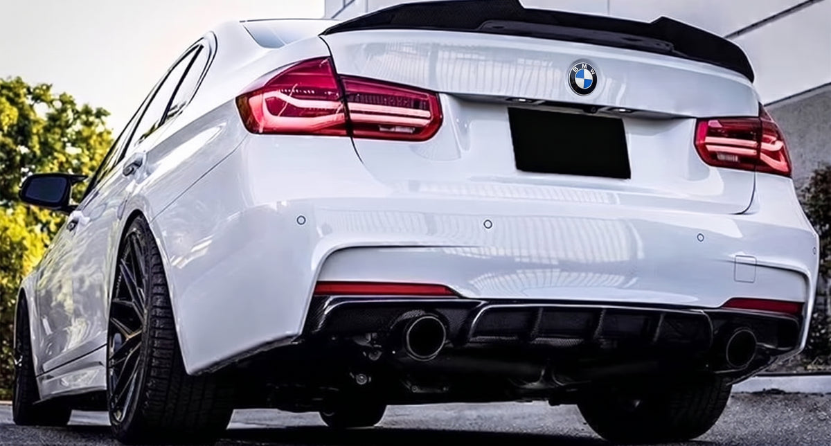 F30 3 Series M Performance Style Carbon Fiber Rear Diffuser