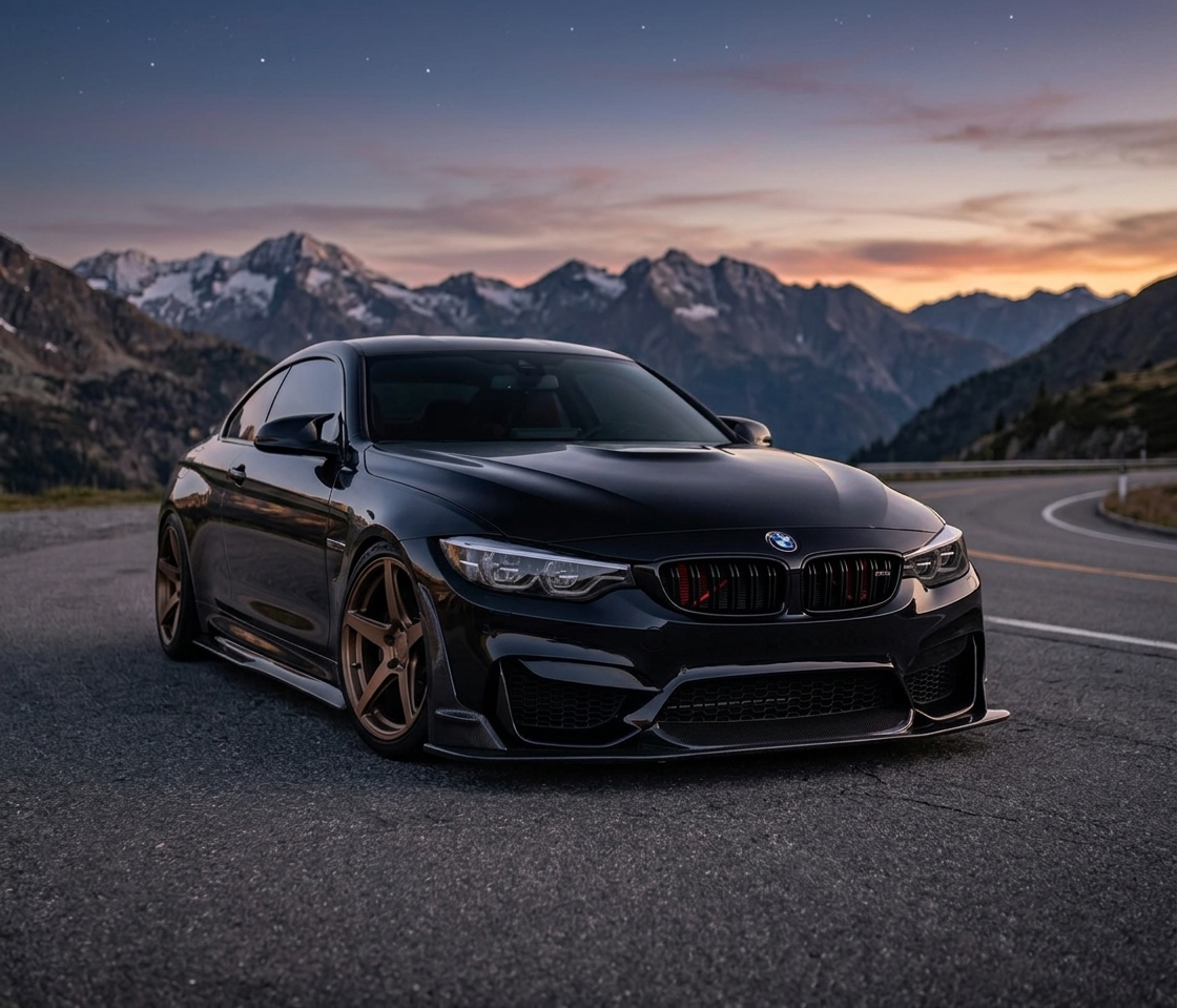BMW F82 M4 Laptor Front Lip — Center Piece Only — Carbon Fiber