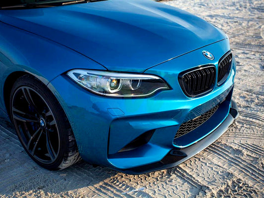 F87 M2 GTS Style Carbon Fiber Front Lip with Lower Splitter