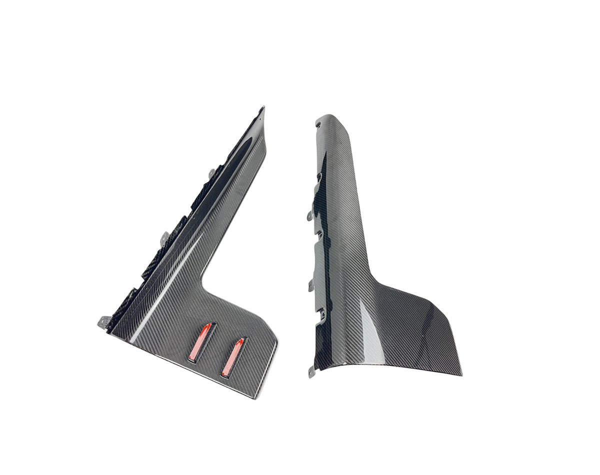 G87 M2 MP Style Dry Carbon Side Skirt Winglets