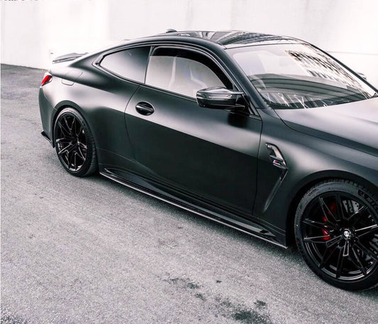 G8X M3 / M4 MHC-Style Carbon Fiber Side Skirt Extensions